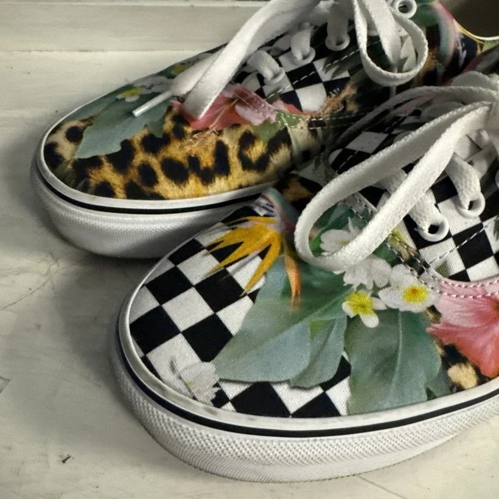 VANS ERA‎ Tropical Animal Check Canvas Shoe, VN0A5EFN2FB, White/Multi, Men 11.5